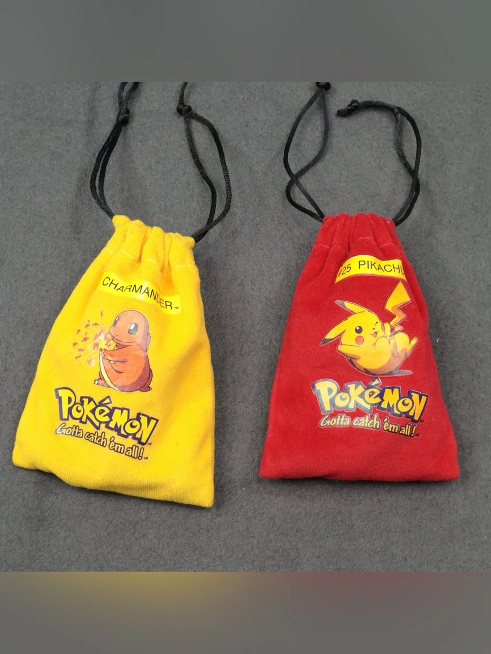 Vintage 1999 Pokemon Marbles Lot of 22 with Pikachu & Charmander Pouches Marvel⁠